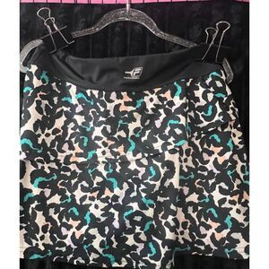 Fila Pickleball Women’s Printed Skort Black Multi Color Athletic Tennis Skirt